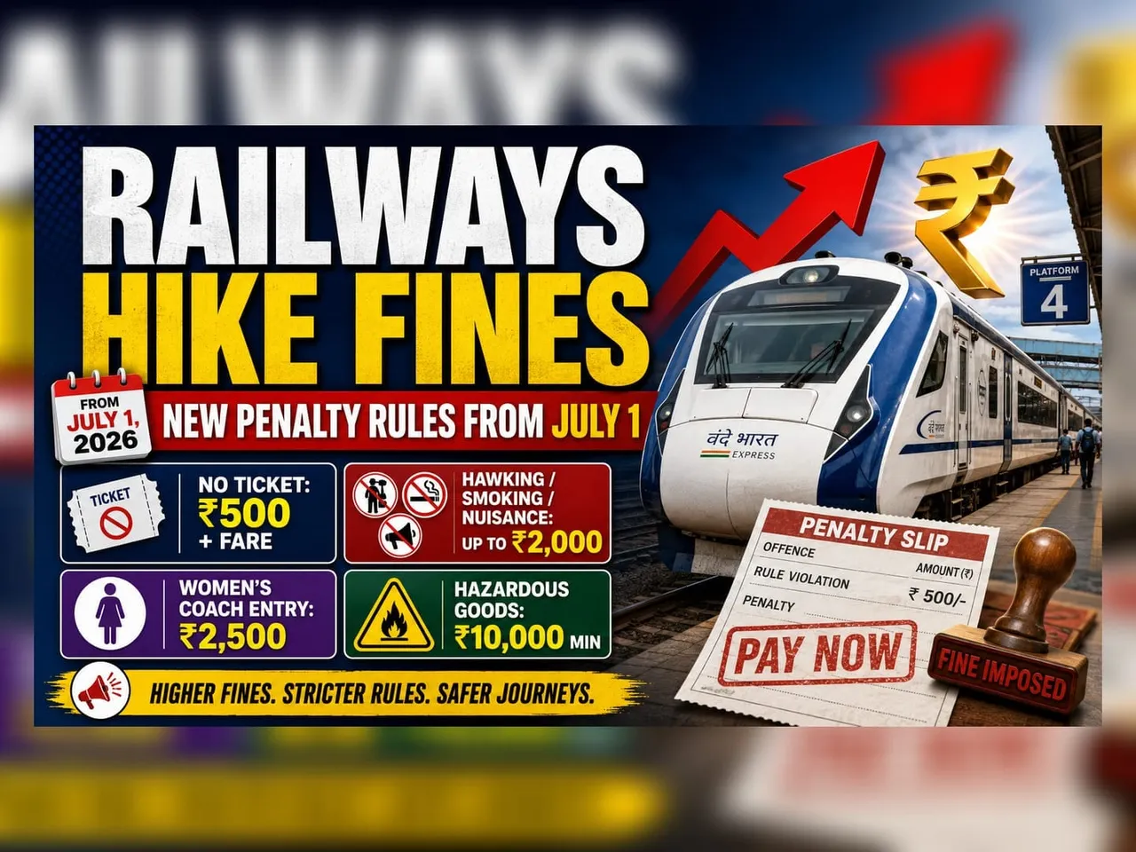 ट्रेन और रेलवे स्टेशन पर स्मोकिंग? ₹2000 तक का जुर्माना और जेल भी!