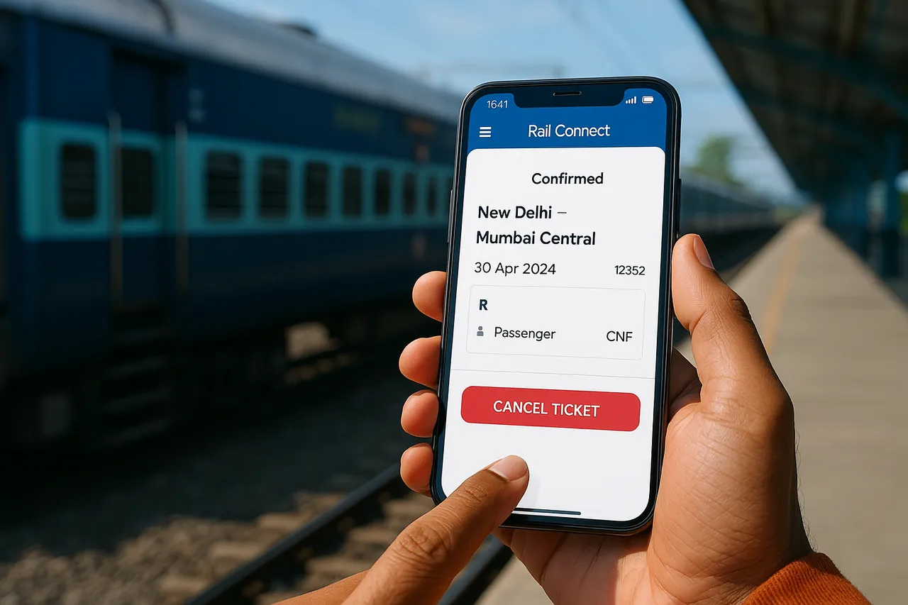 IRCTC Ticket Cancellation Process on the Rail Connect App
